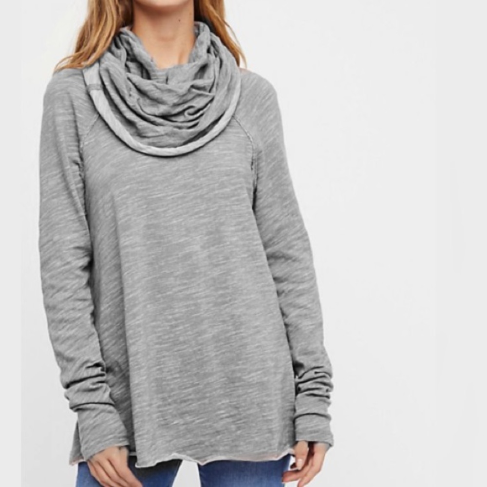 Oversized Cowl Neck Pullover TOP Sweater Tunic NEW - Picture 3 of 5